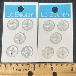 Le Bouton 2 cards white buttons $1 if bundled